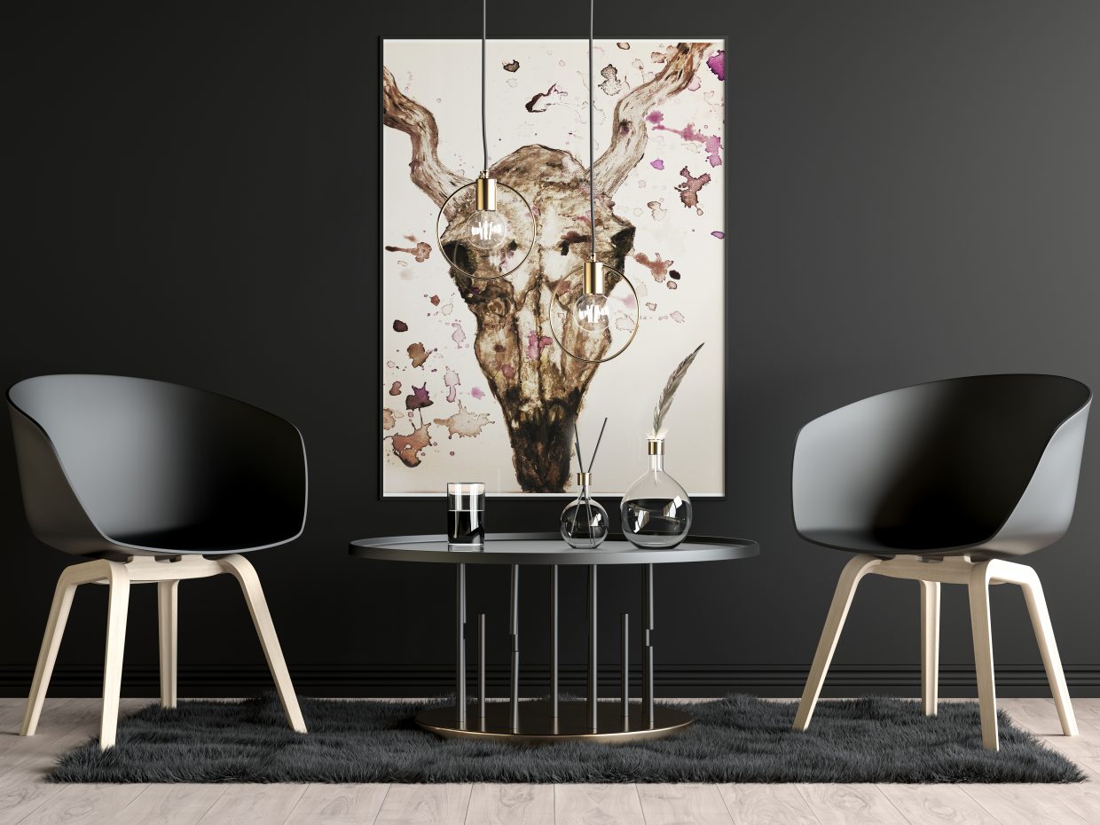 Antilope skull painting