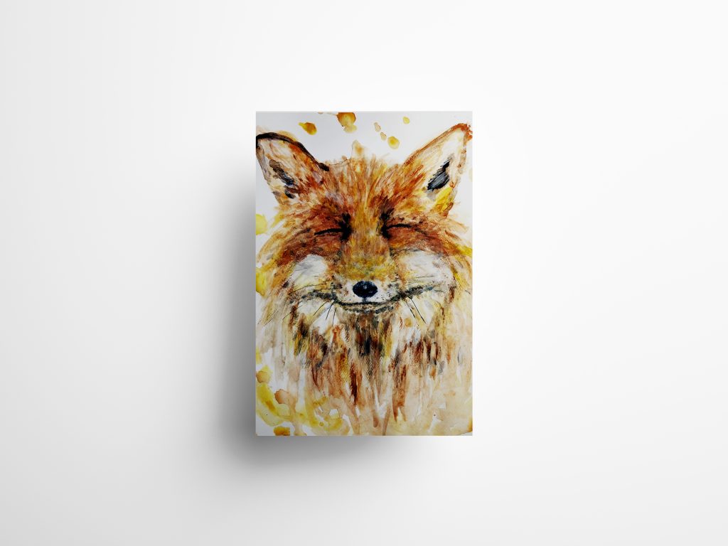 Happy fox poster