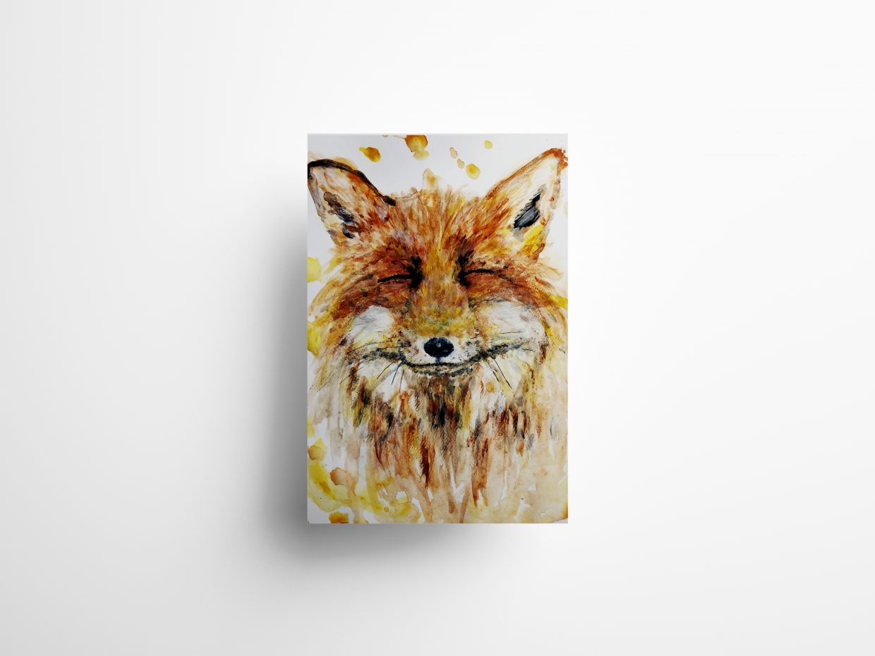 Happy fox poster
